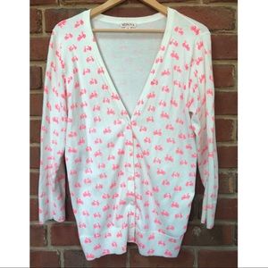 Pink and White Bicycle Cardigan